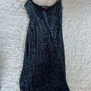 Betsey Johnson Black Velvet slip Dress
